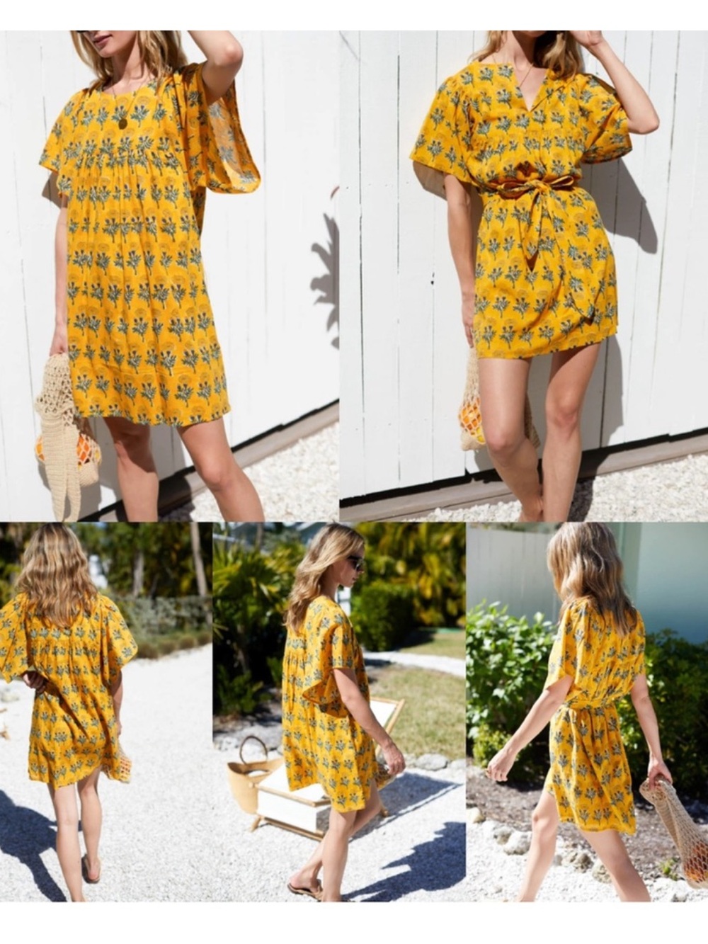 NWT Emerson Fry Basalie Dress Marigolds Yellow Size Small - Picture 5 of 9